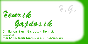 henrik gajdosik business card